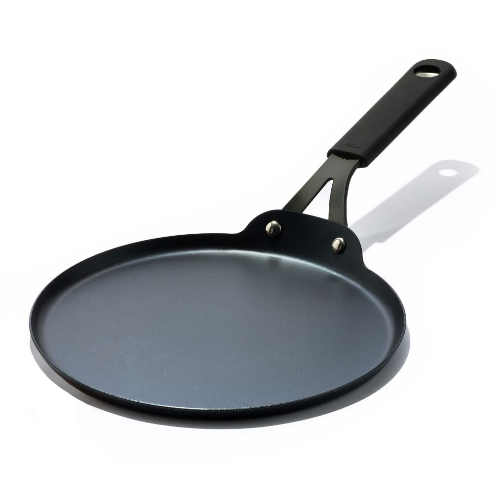 Obsidian Carbon Steel 10-Inch Crêpe Pan with Silicone Sleeve U6