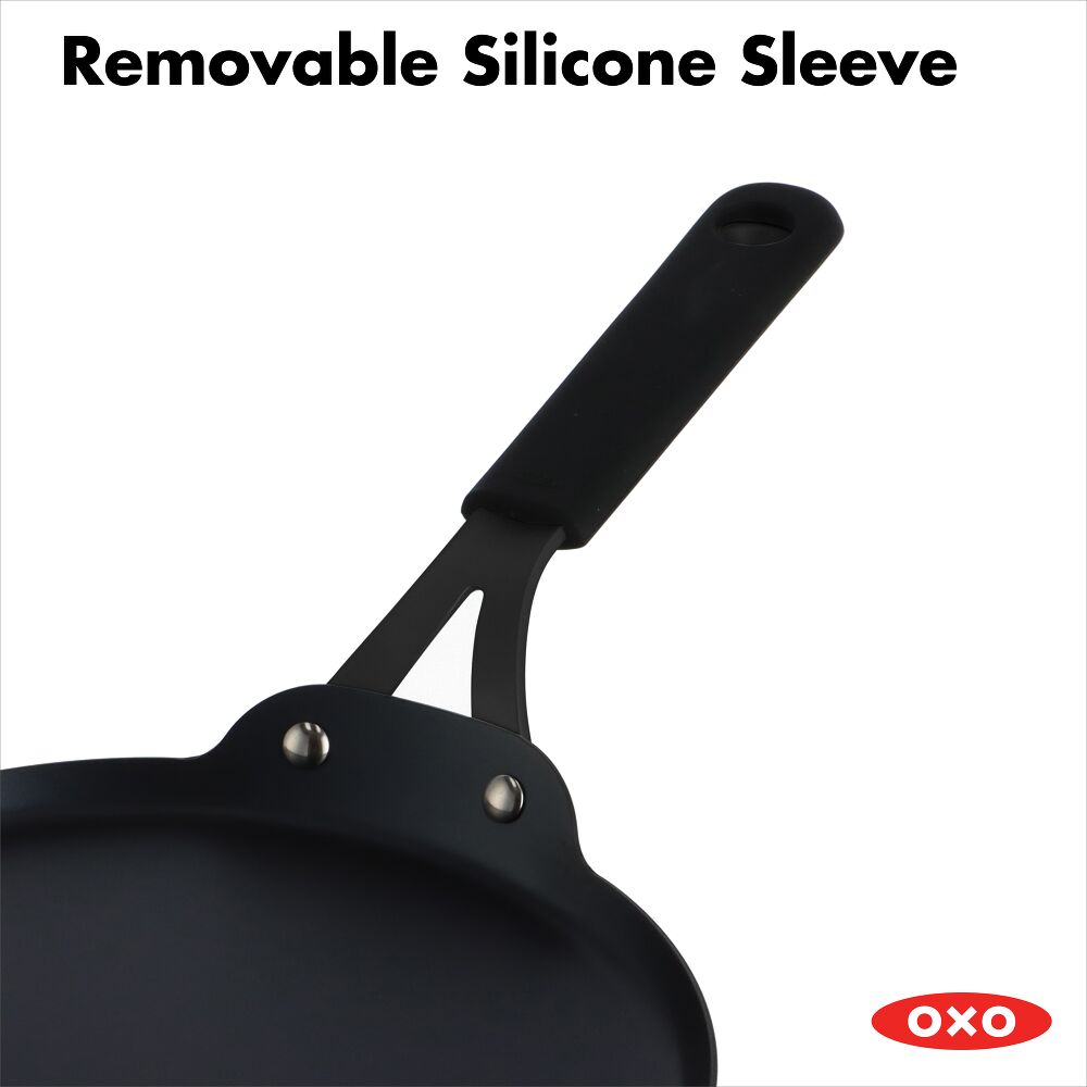 Obsidian Carbon Steel 10-Inch Crêpe Pan with Silicone Sleeve Y6