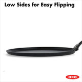 Obsidian Carbon Steel 10-Inch Crêpe Pan with Silicone Sleeve Y6
