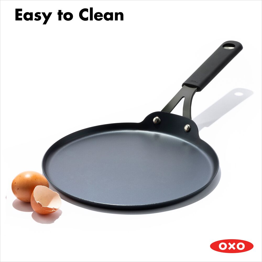 Obsidian Carbon Steel 10-Inch Crêpe Pan with Silicone Sleeve U6