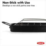Carbon Steel Obsidian Series Roaster with Rack D7