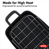 Carbon Steel Obsidian Series Roaster with Rack D7