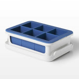 Covered Silicone Ice Cube Tray-Large Cube X2