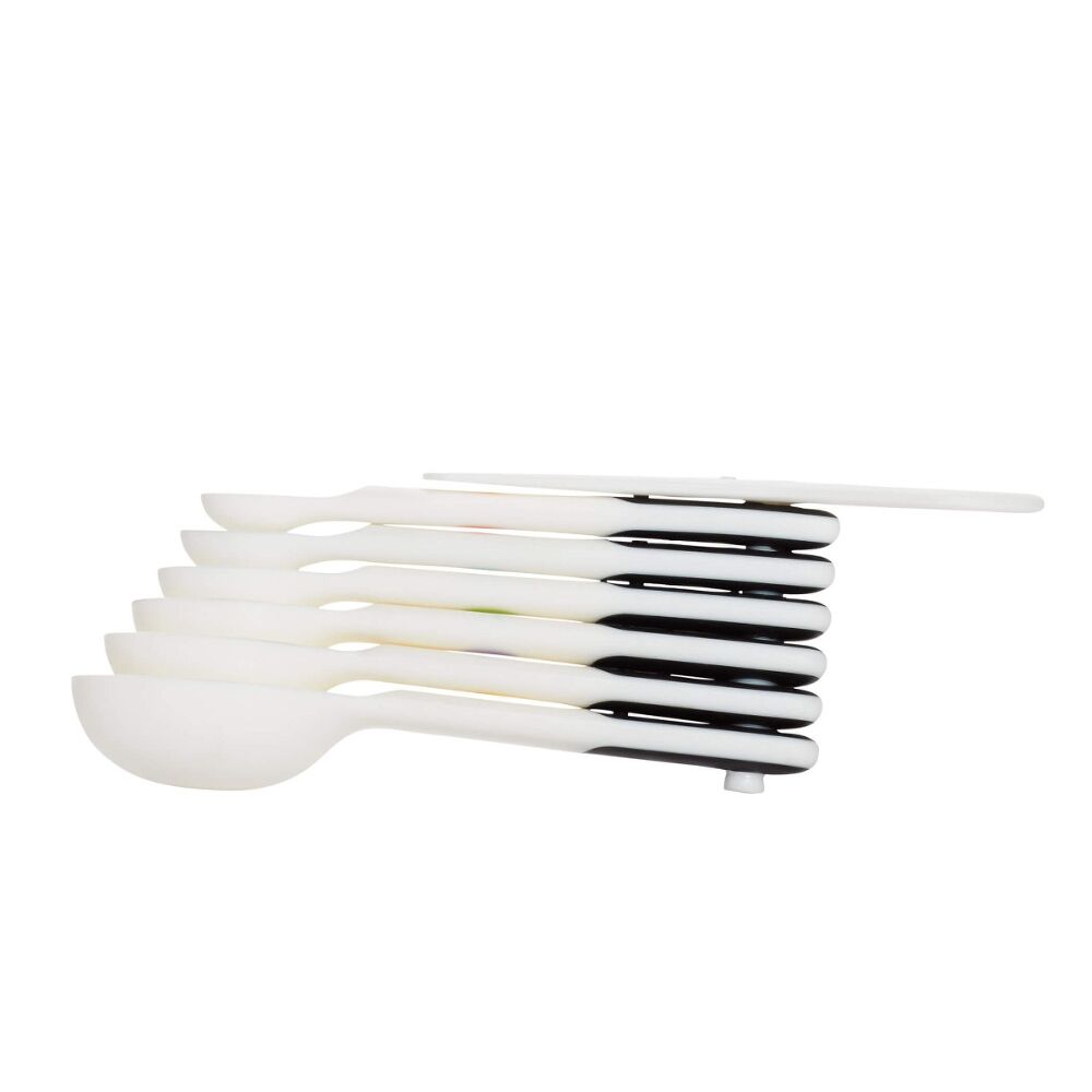 7 Piece Plastic Measuring Spoons - White L0