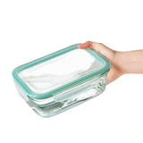 Smart Seal 8 Cup Glass Rectangle Container - Teal Z9