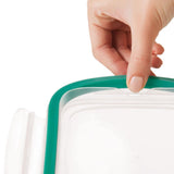 Smart Seal 3.5 Cup Glass Rectangle Container - Teal N7