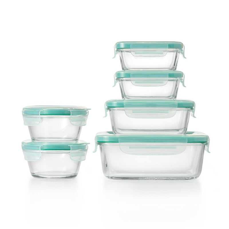OXO Good Grips 12 Piece Smart Seal Glass Container Set Z8