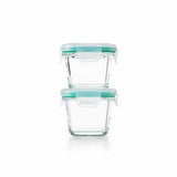 4 Piece Smart Seal Glass Mini Square Container Set L3