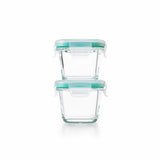 4 Piece Smart Seal Glass Mini Square Container Set L3