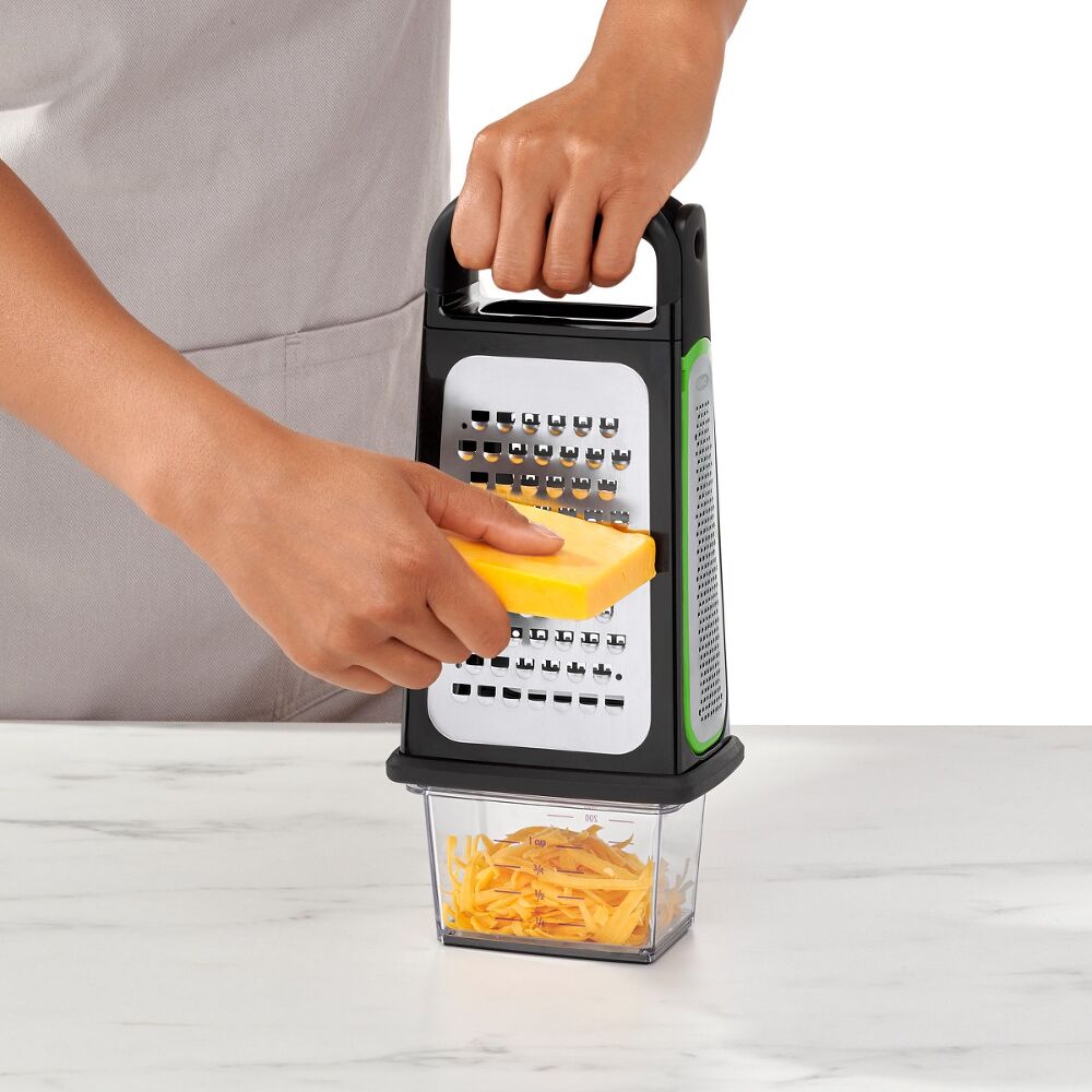 Etched Box Grater With Removable Zester B6
