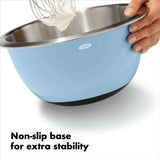 3-Piece Stainless Steel Mixing Bowl Set - Blue/Gray B4
