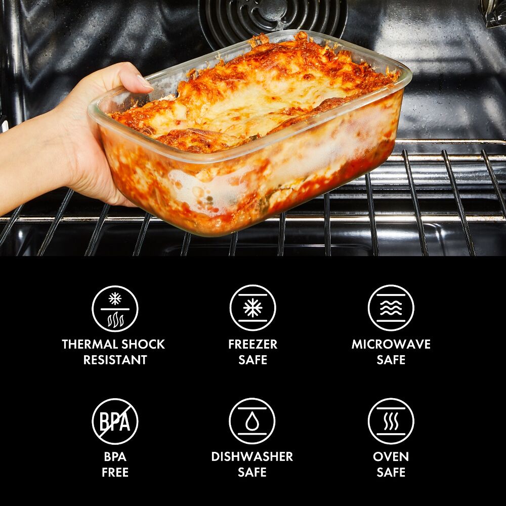 16 Piece Glass Smart Seal Everyday Container Set H8