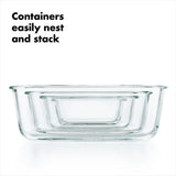 16 Piece Glass Smart Seal Everyday Container Set H8