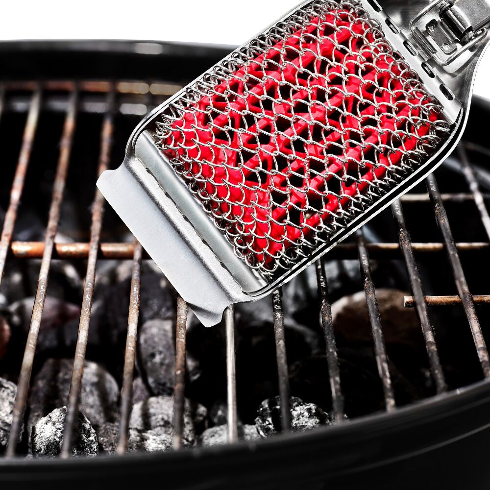 Coiled Grill Brush With Replaceable Head V4