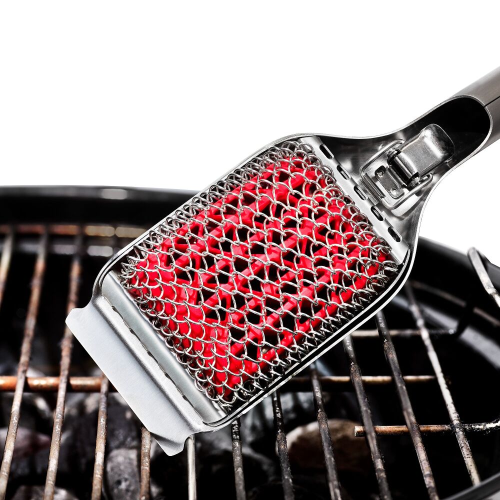 Coiled Grill Brush With Replaceable Head V4