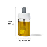 Glass Oil Bottle and Silicone Brush Set G5