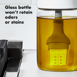 Glass Oil Bottle and Silicone Brush Set G5
