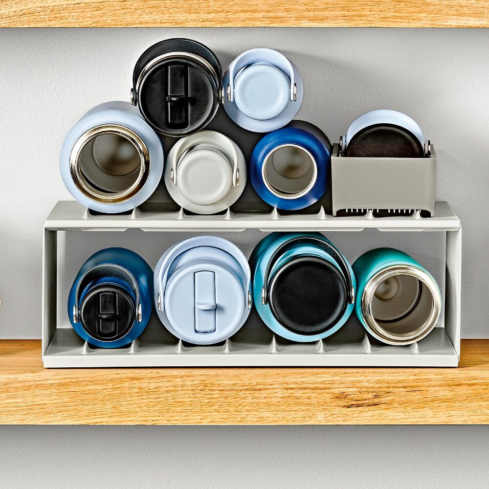 Water Bottle Organizer with Accessory Bin Q9