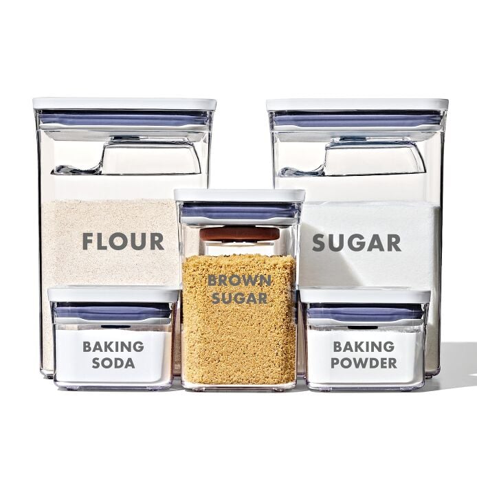 8-Piece Prelabeled Baking POP Container Set D0