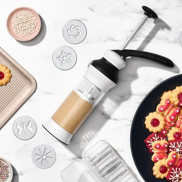 Holiday Cookie Press and Disk Set Bundle J2