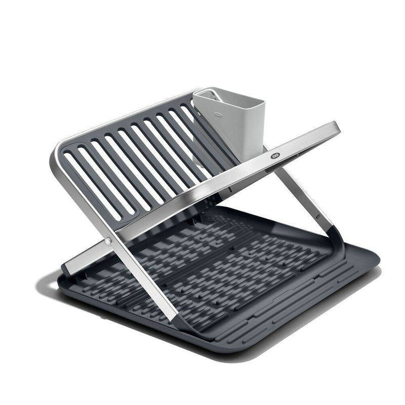 OXO Good Grips Aluminum Fold Flat Dish Rack B0