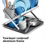 OXO Good Grips Aluminum Fold Flat Dish Rack F4