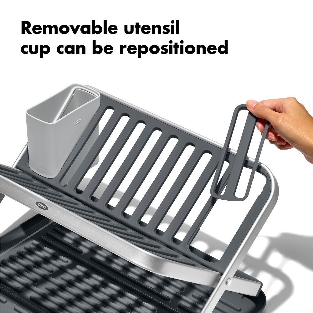 OXO Good Grips Aluminum Fold Flat Dish Rack F4