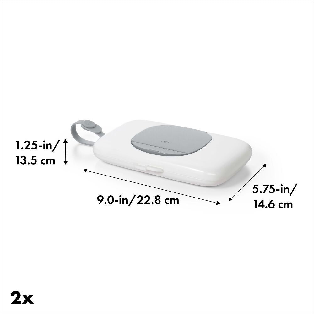OXO TOT 2-Pack On-the-Go Wipes Dispenser, Gray D6