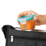 Baby Blocks Glass Food Storage Containers 4 Oz - Tot Teal Y5