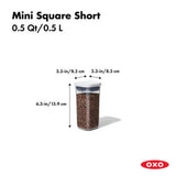 POP Container - Mini Square Short (0.5 Qt.) Z2