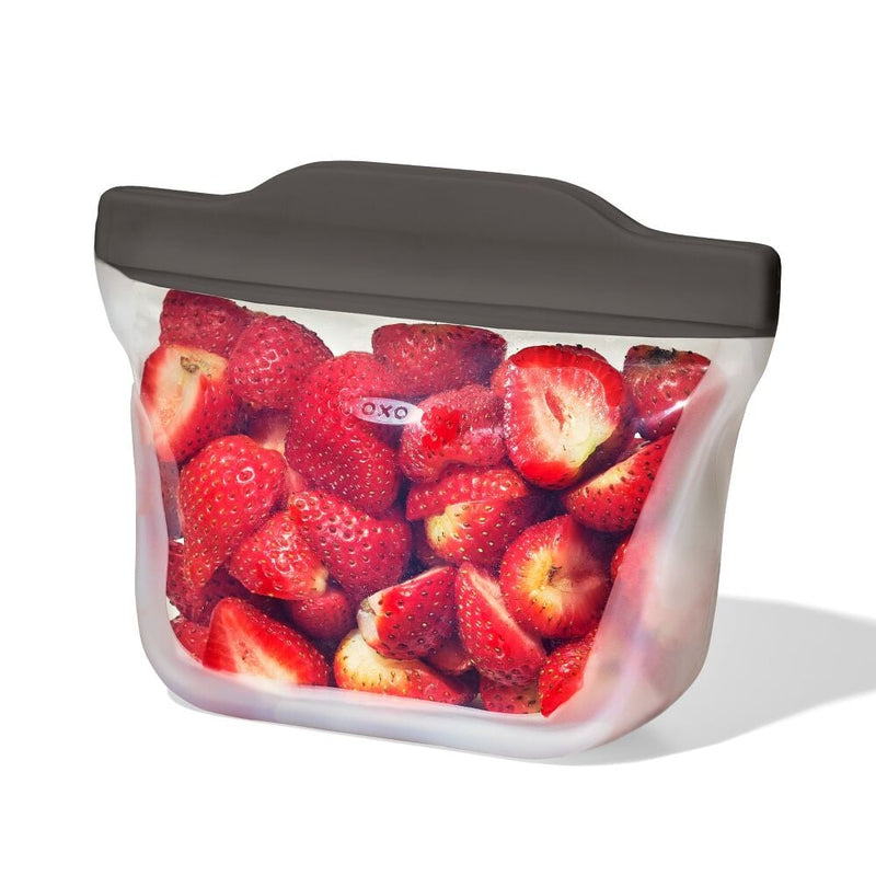 Outdoor Silicone Reusable Stand Up Snack Bag (12 oz) X1