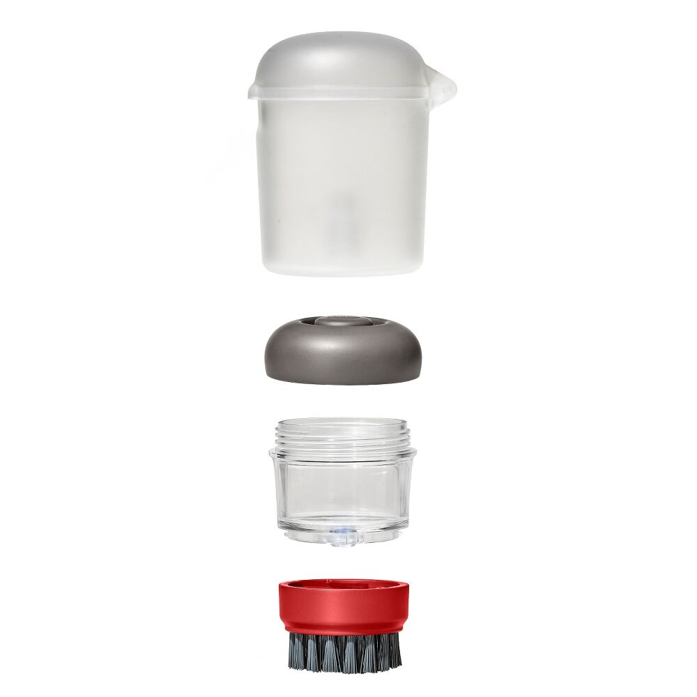 Outdoor Soap Dispensing Dish Brush with Storage Case G7