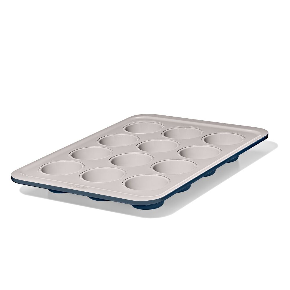 Non-Stick Pro Ceramic Coated Metal Bakeware 12 Cup Muffin Pan V6