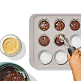 Non-Stick Pro Ceramic Coated Metal Bakeware 12 Cup Muffin Pan Q7