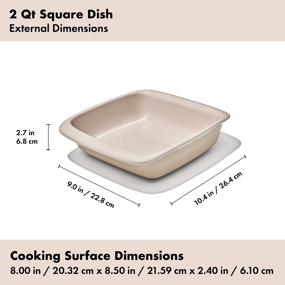 2 Qt Square Stoneware Baking Dish K4