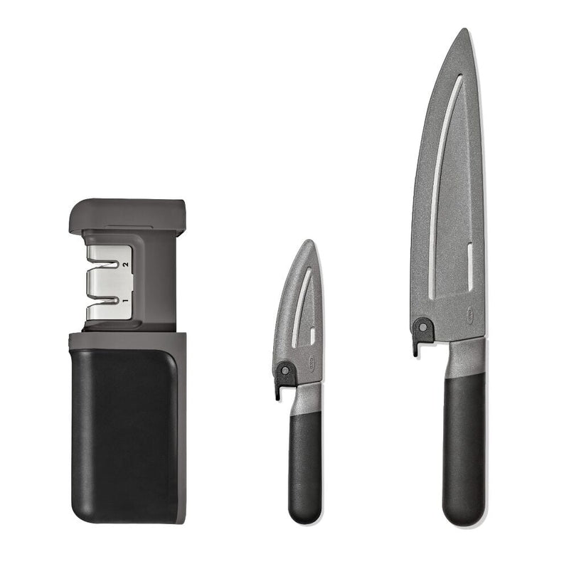3-Piece Knife & Sharpener Set Y4