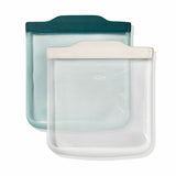Silicone Reusable Bag -  4 Piece Lunch Set - Oat/Lagoon A6