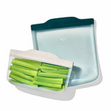 Silicone Reusable Bag -  4 Piece Lunch Set - Oat/Lagoon A6