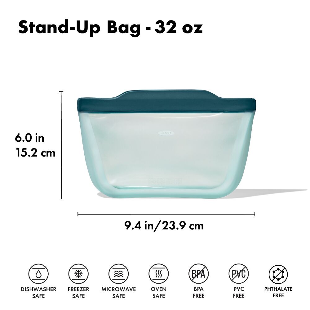 Silicone Reusable Bag - Stand-Up Quart (32 oz) - Lagoon X5