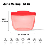 Silicone Reusable Bag - Stand-Up Snack (12 oz) – Watermelon G6