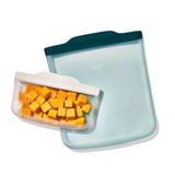 Silicone Reusable Bag - 4 Piece Starter Set - Oat/Lagoon M2