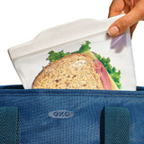 Silicone Reusable Bag - 4 Piece Starter Set - Oat/Lagoon M2