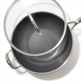 Trident Hybrid Non-Stick Stainless Steel 5 Qt Wok with Lid O1