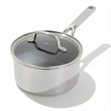 Trident Hybrid Non-Stick Stainless Steel 2.5 Qt Saucepan with Lid Z6
