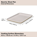Non-Stick Pro Ceramic Coated Metal Bakeware Quarter Sheet Pan O5