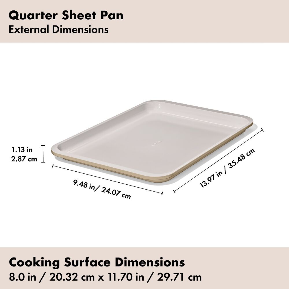Non-Stick Pro Ceramic Coated Metal Bakeware Quarter Sheet Pan O5