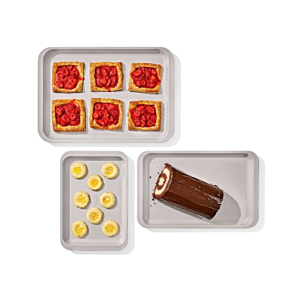Non-Stick Pro Ceramic Coated Metal Bakeware 3 Pc Set M4