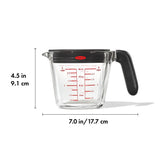 2 Cup Glass Measuring Cup with Lid P8