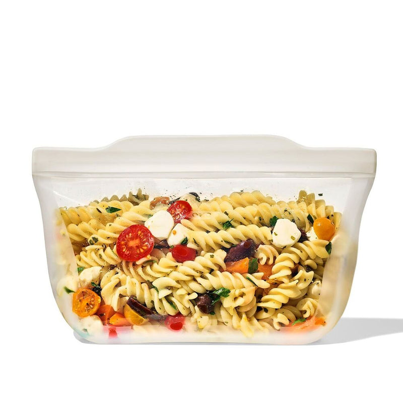 Silicone Reusable Bag - Stand-Up Quart (32 oz) - Oat B3