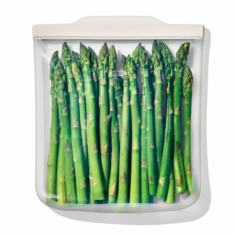 Silicone Reusable Bag - Half Gallon Bag (64 oz) - Oat C4